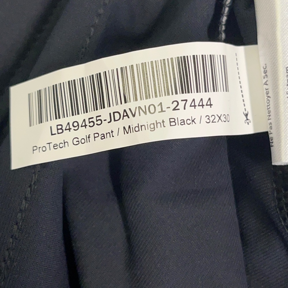 Quince Mens Golf Pants 32x30 Midnight Black ProTech Performance Stretch Chino - Picture 8 of 9